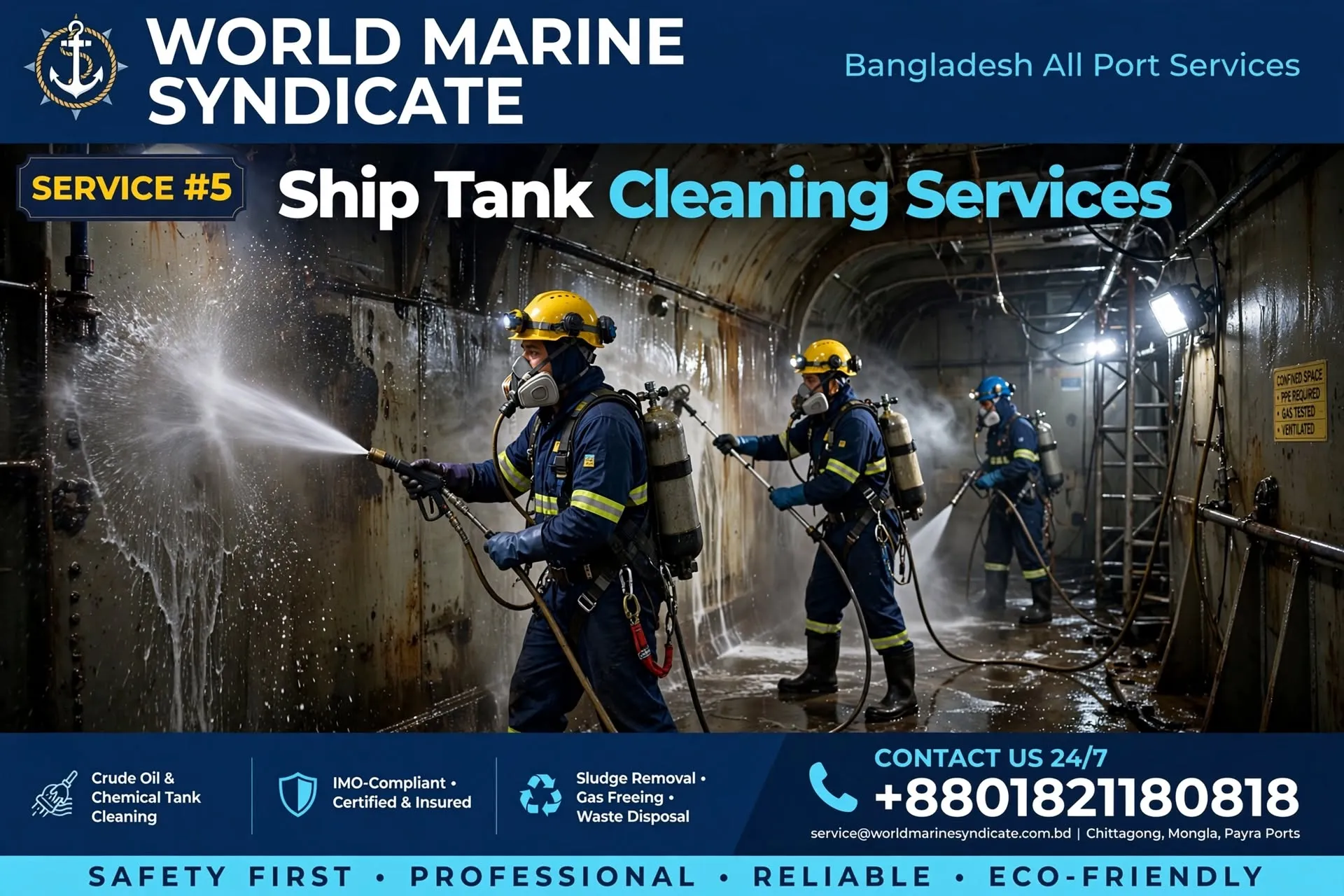 Global Maritime Service Ship cargo Hold &Tank Cleaning Services Assistant Company in Bangladesh all port, Reliable 24/7. thumbnail 6
