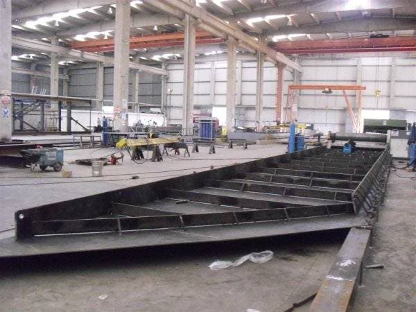Structural steel components for shipbuilding