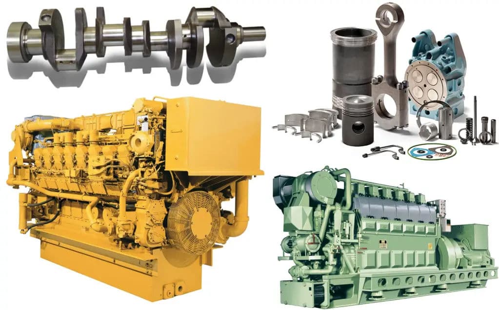 M/E Spare parts, Auxilary Complete Engines, Compressor, Navigation Radars, Hydraulics, etc.