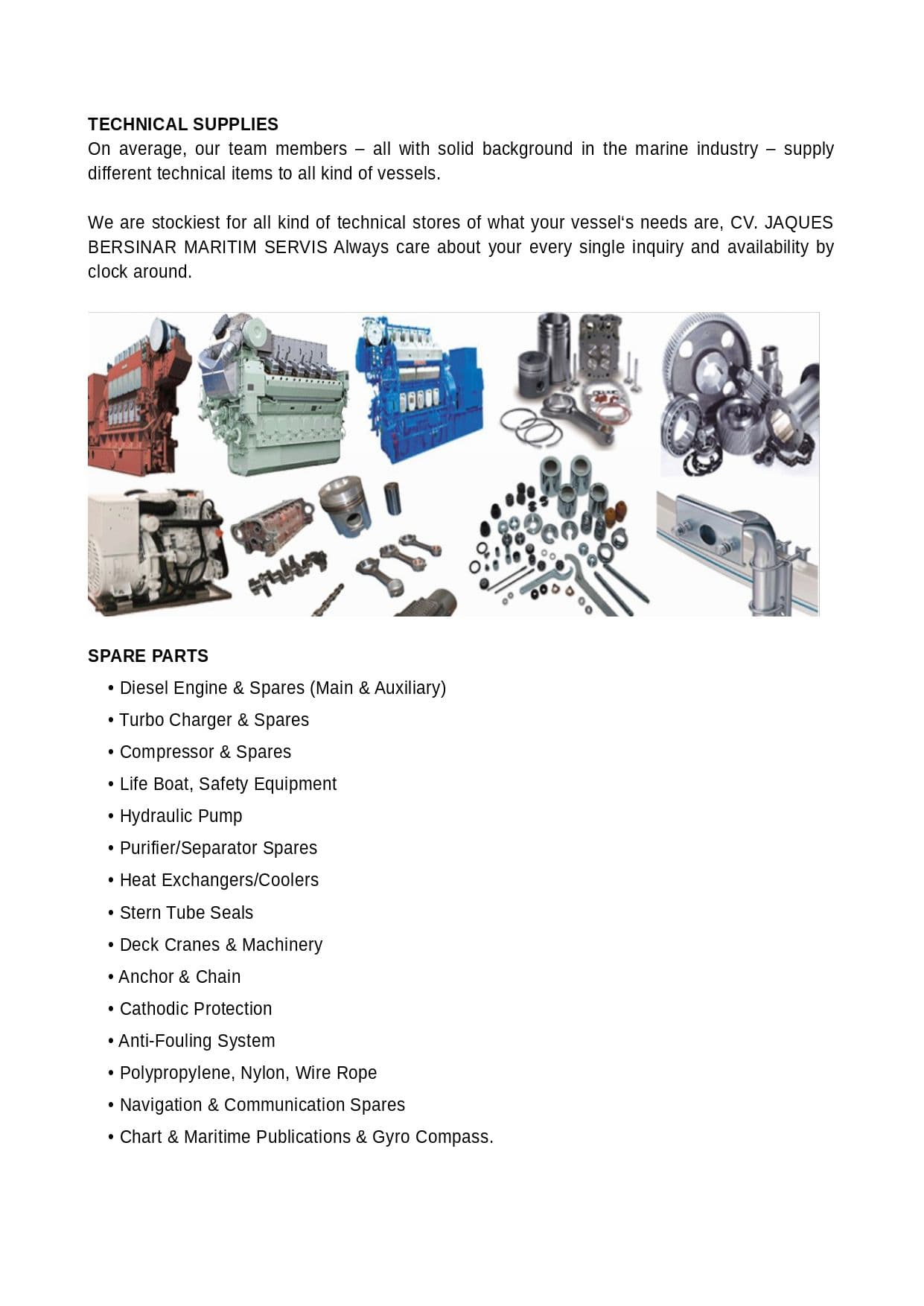 Offering Services All Running Stores For Your Vessel If call @Global Local Port Of Indonesia thumbnail 3